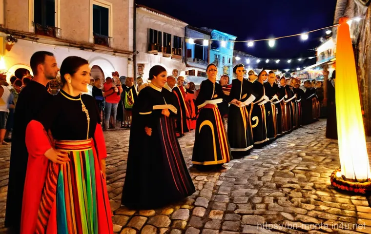 부드바 여름 축제 - **A Vibrant Evening in Budva Old Town during the Summer Festival**
    An energetic and culturally r...