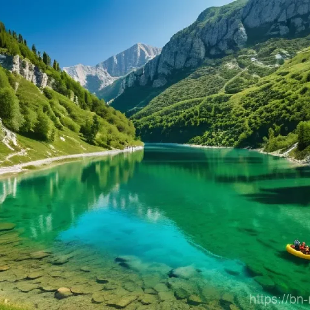 몬테네그로의 레저 문화 - **Prompt:** A breathtaking panoramic view of Durmitor National Park in Montenegro. Majestic, rugged ...